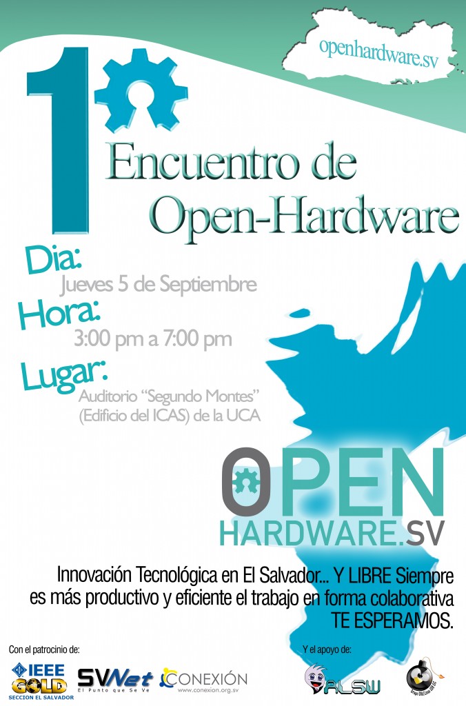 Afiche Oficial 1er Encuentro Open Hardware